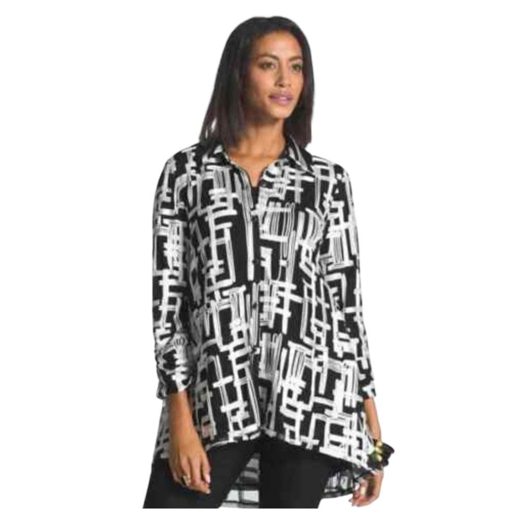 Chico's Geometric Women's Button Down Top